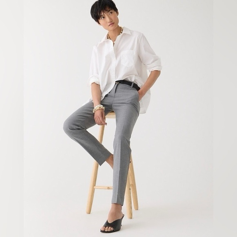 J. Crew Gray Cropped Ankle Pants